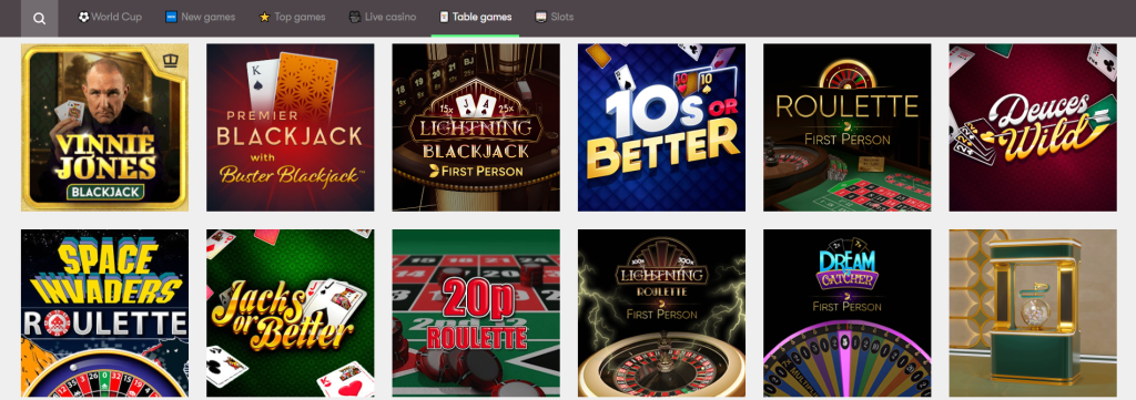 10Bet Casino Table Games